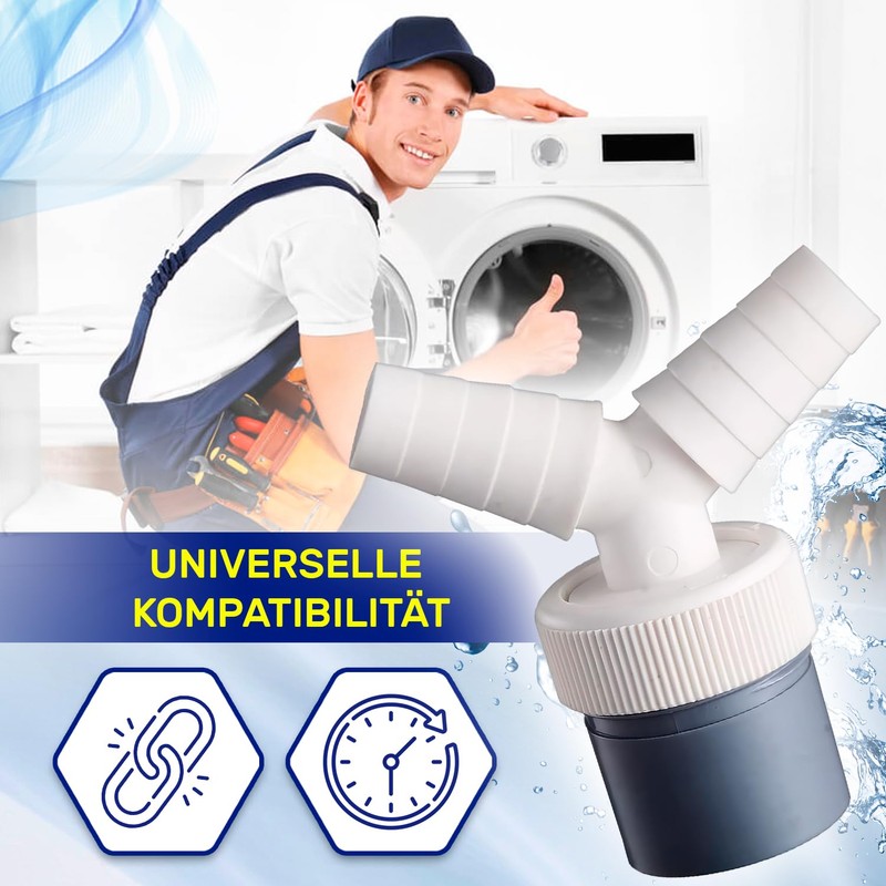 Monteral Washing Machine Drain Adapter and Double Connection Y-Distributor for
