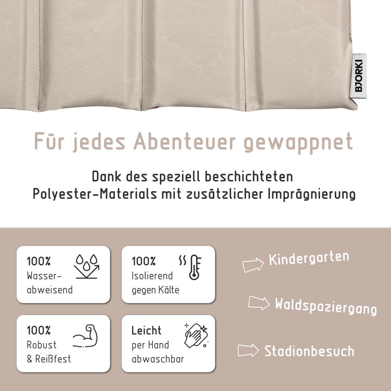 BJORKI® Children's Seat Cushion, Foldable Outdoor with Optimal Cold and