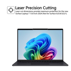 Megoo Glass Screen Protector for Surface Laptop 7 (2024 AIPC, 13.8 Inch) - Scratch Resistant, High Sensitivity, Bubble-free Instalation, Ultra Clear, Surface Pen Compatible, 2 Pack