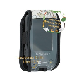 caseroxx Leather-Case with Belt Clip Compatible with Freestyle Libre 1/2 / 3 / Insulinix / 14 Day Made from Faux Leather, Pouch with Belt Clip and Viewing Window in