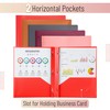 Mr. Pen- Plastic Folders with Pockets and Prongs, 5 Pack,
