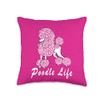Paisley Poodle For Standard Poodle Lovers Throw Pillow