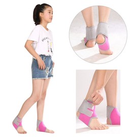 Child Ankle Support Boys Girls Ankle Brace Elastic Compression Ankle Strap Breathable Foot Wrap Protector for Sprained Ankle, Running, Cycling, Dancing, Skating, Skateboard, Basketball, 1 Pair