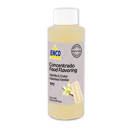 ENCO Colorless Vanilla Flavoring 4.05 fl.oz (120ml) for ice cream, popsicles, aguas frescas, jellies, and more (adds flavor and color)