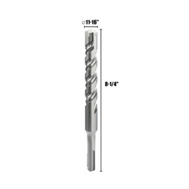 CSOOM SDS Plus Rotary Hammer Drill Bit 3/4"x8.27", Professional Concrete Drill Bit for Concrete, Brick, Stone and Cement Walls