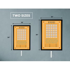 Winding Hills Designs Large Words on The Wall Multi Player Game – Small Words Retro Edition (33x22x1)