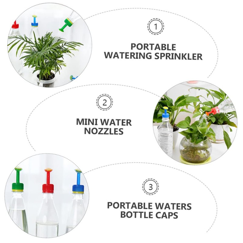 Outanaya Garden Sprinkler Flower Shape Nozzles Pcs Bottle Sprinkler Caps