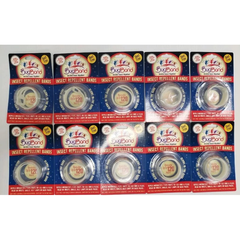 Bug Band 10 Bug Band DeetFree moskito Repellent Wrist Bands