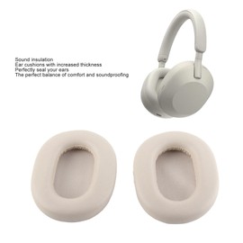 Ersatz-Ohrpolster für WH-1000XM5, Kopfhörer-Ohrpolster-Abdeckungen, Ohrpolster-Abdeckung für das Kabellose Headset WH 1000XM5 (Platin-Silber)