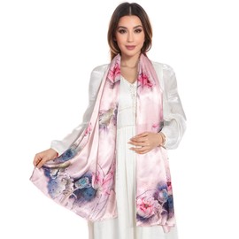 WharFlag Women Silk Scarf - 100% Mulberry Silk Long Satin Scarves Fashion lightweight Scarf for Women