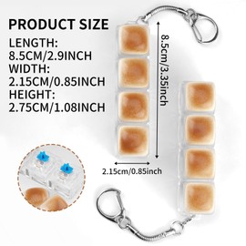 TIMSEKER 2 Pcs Keyboard Fidget Toy, Cute MOG Profile Keycap Stress Relief Clicker for Adults, Mini Mechanical Keyboard Keychain, Office Pop It Fidget Button