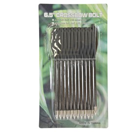 BSW - BogenSportWelt Pack of 12 Pistols Crossbow Bolts 16.5 cm Pistol Crossbow Arrows with Steel Tip