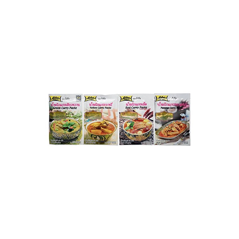 Curry Paste Sampler 4-Pack: Penang Curry Paste, Red Curry Paste,