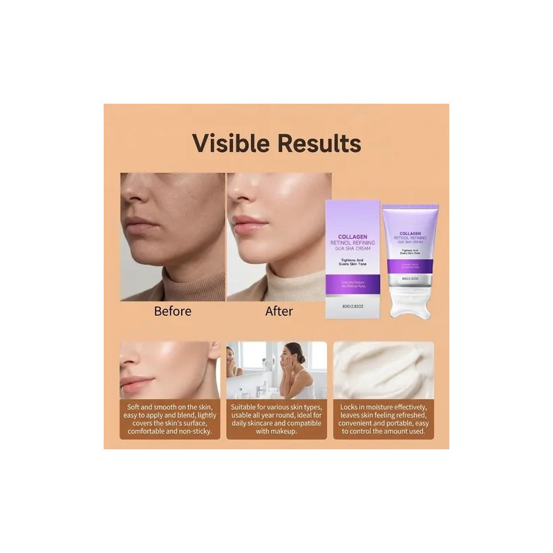 Crema Gua Sha Colágeno Retinol Lifting Hidratante Cuello