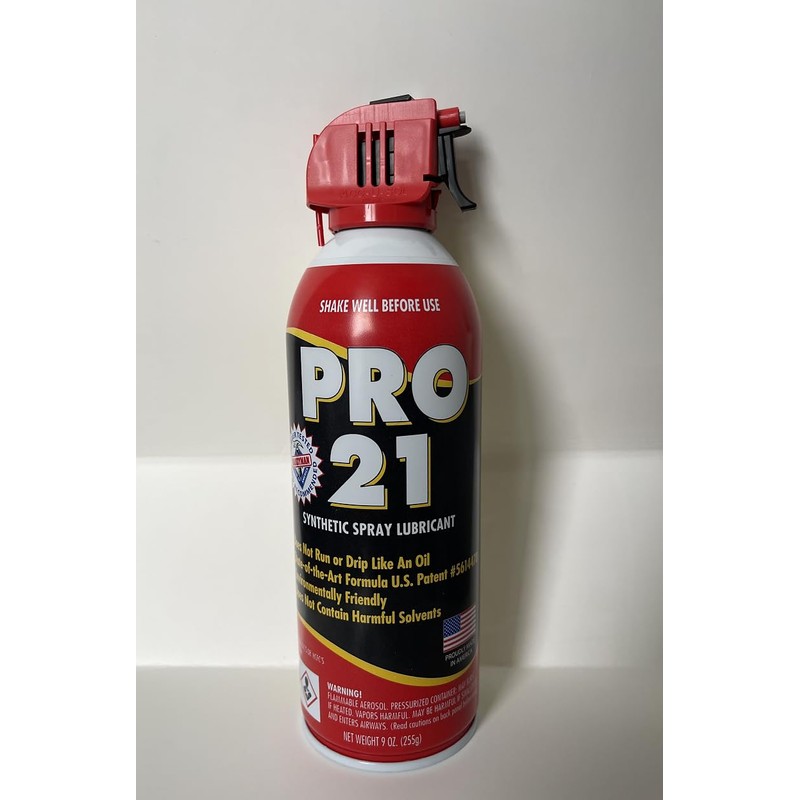 Pro 21 Synthetic Spray Lubricant Multi-Purpose No-Drip Formula Great for