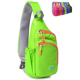 Peicees Small Sling Backpack Waterproof Unisex Shoulder Bag Chest Crossbody Daypack