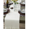 DII Variegated Tabletop Collection, Table Runner3x72, Off-White