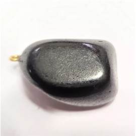 Natural Tumbled Shungite Crystal Mineral Pendant Without Chain