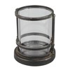 Stonebriar Industrial Black Metal Cage Pillar Candle Holder with Removable