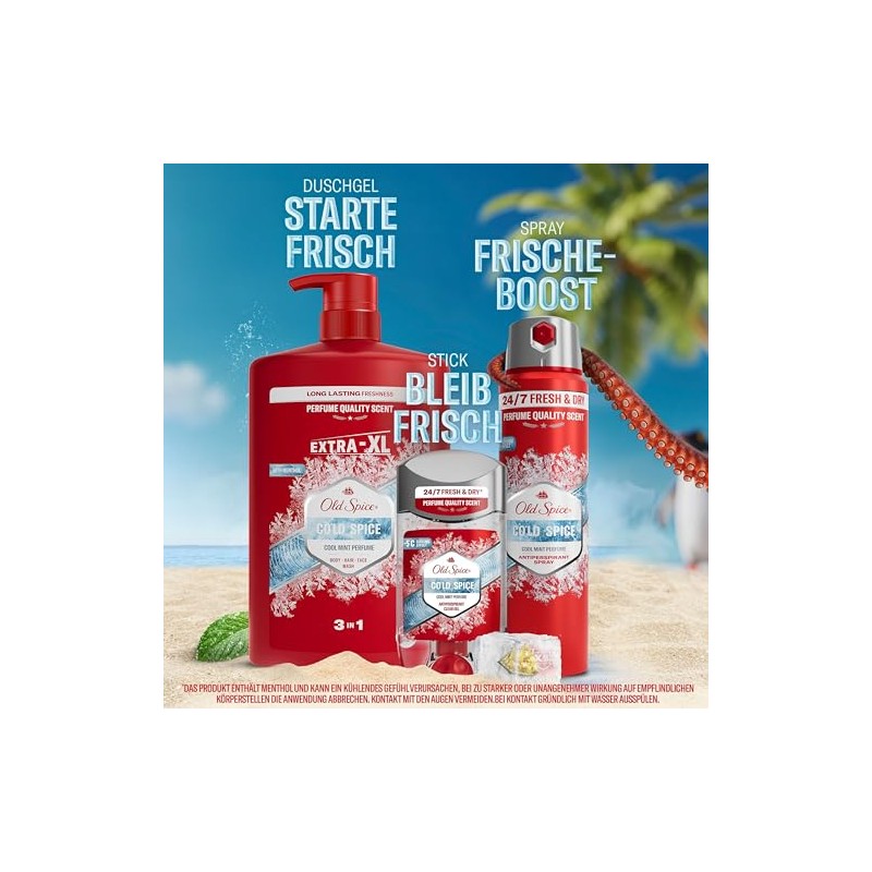 Old Spice Cold Spice Men's Shower Gel & Shampoo 1000