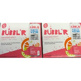 Bubblr Twisted Elixr Antioxidant Sparkling Water - 2 pack, 12 Cans