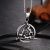 YWMAN Three Hares Necklace, Celtic Triple Hares Pendant, Stainless Steel