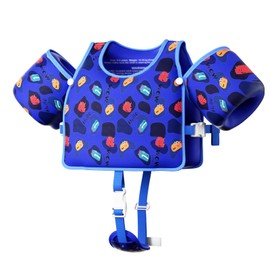 Toddler Swim Vest, Toddler Floaties Fit 20-66LBS, Swim Vest for Toddlers Learning to Swim, Puddle Kids Jumper with Adjustable Strap, Swim Jacket Arm Floaties for Baby Boys Girls 1-7 Years Old