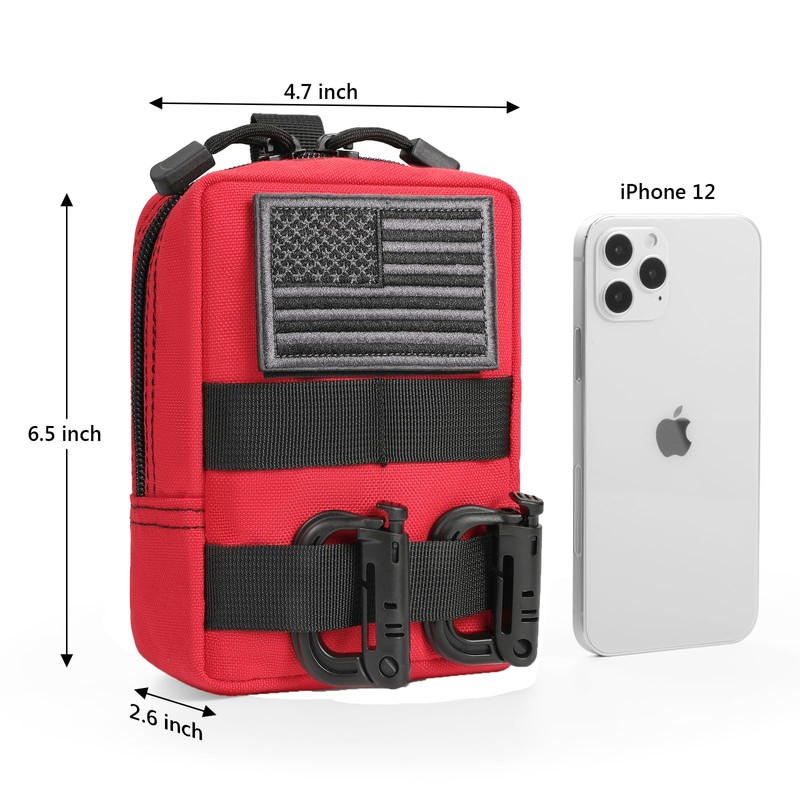 FRTKK 2 Pack Molle Pouches - Tactical Compact Water-Resistant EDC