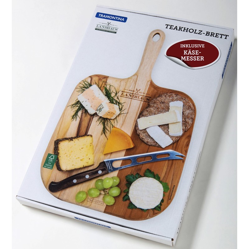 Tramontina 92000-011 Schneidbrett+MS, Edelstahl-Holz