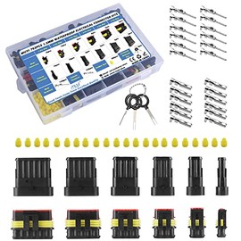 MUYI 763PCS Waterproof Wire Connectors 1/2/3/4/5/6 Pin Wire Connectors Kit Male & Female Electrical Connectors with Key Pin Extractor