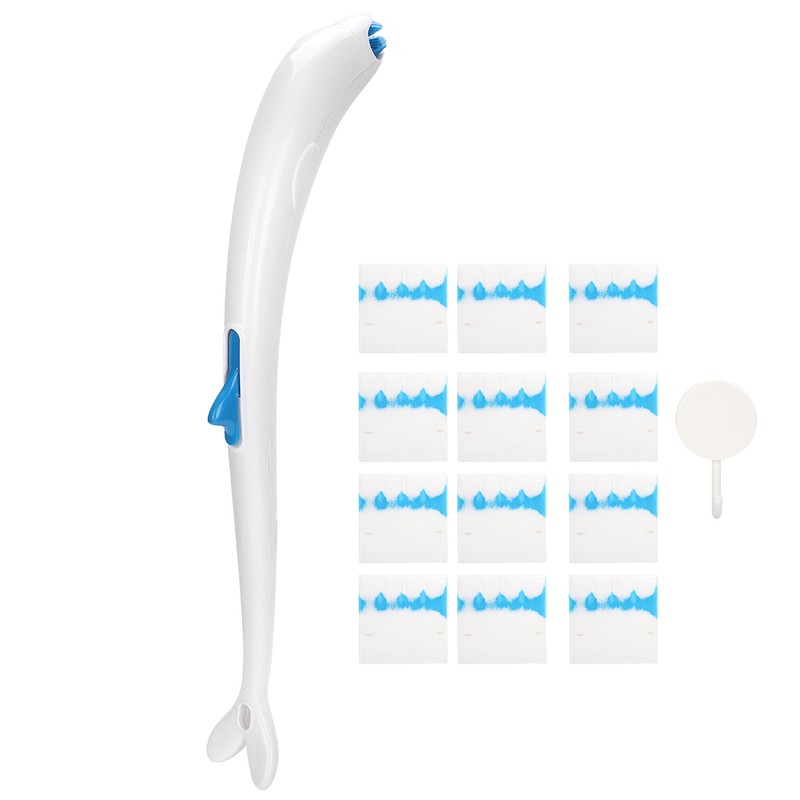 Disposable Toilet Cleaning System Disposable Toilet Brush Kit with 12pcs