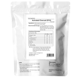 Activated Charcoal Powder - Vegan Powder (Not Activated Charcoal Tablets or Activated Charcoal Capsules) - Coconut Charcoal Digestion Supplement (50g)