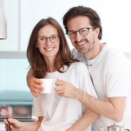 Exquisite Round Ultralight Progressive Multifocus Reading Glasses Women Men Durable Blue Light Blocking Anti EyeStrain/UV Multifocal Readers Spring Hinge（Mid-Near 3ft Range,Top is Not 0）2.25 Gray