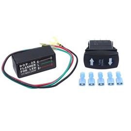 Riloer 12 V Indicator Rocker Switch with Indicator On/Off/One ATV UTV Kit LED Indicator Relay Rocker Switch Waterproof Anti-shock for Motorcycle Tractor Boat Motorhome Vehicle Off-Road Pickup