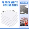 Frienda 6 Pcs 2ft X 2ft Drop Ceiling Tiles PVC