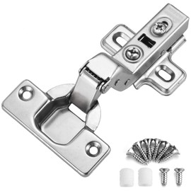 KIMDOT Snap Closing Inset Hinges Frameless Soft Close Cabinet Hardware 35mm Cup Euro Hinge 4PCS
