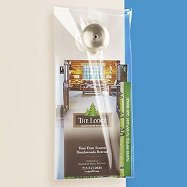 ULINE 50 Clear 6 x 12 DOORKNOB Poly Bags for Hanger Flyers, CATALOGS 1.5 Thick