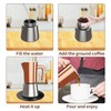 Stainless Steel Moka Pot Espresso Maker 6 Cups (10oz/300ml) -
