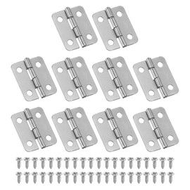 PATIKIL Small Butt Hinges 3/4 Inch, 10 Pack Mini Jewelry Box Hinge with Screw for Jewelry Wooden Boxes Cabinet Drawer Doors Gate, Silver