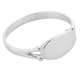 925 Sterling Silver Signet Ring for Women (Size 8.5)