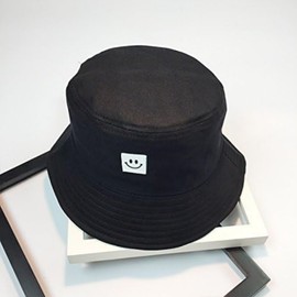 CHUANGOU Fishing Hats Bucket Hat Unisex Sun Hat Cotton Bucket Hat Foldable Fishing Hat Fishing Hat Leisure Hat Summer Hat, black