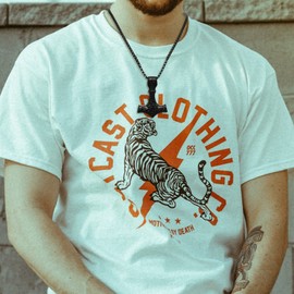 HSWYFCJY Thor's Hammer Necklace Men's Wolf King Chain Old Silver Gold Mjölnir Hammer Viking Jewellery Length 20/24/28 Inches, Stainless Steel