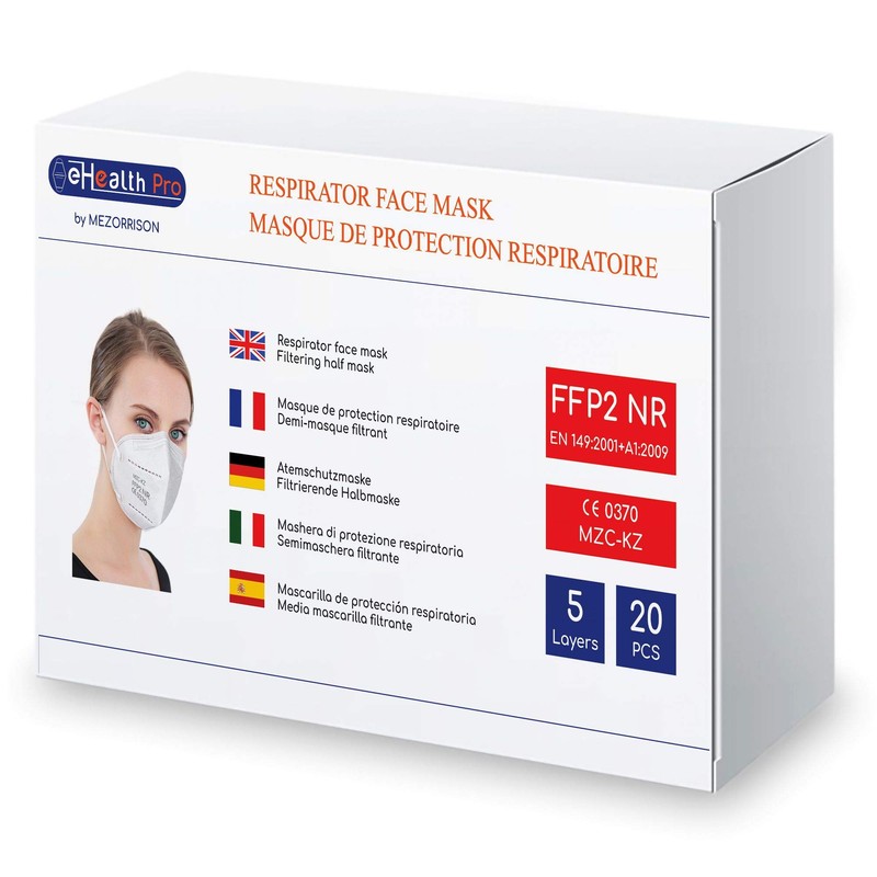eHealth Pro - Box of 20 FFP2 NR respirator masks,