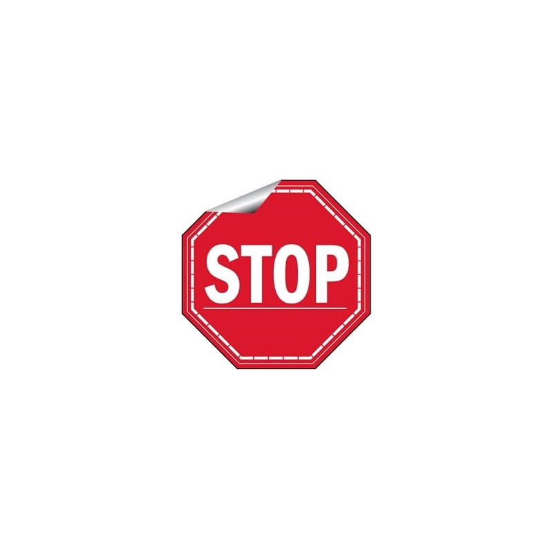 Stop Sign Stiker Decal for Office & Business Walls, Doors,