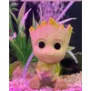 TEEMO Aquarium Groot Air Bubbler Decorations, Air Bubbler Resin Brown