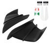 1 Pair Motorcycle Front Winglet Aerodynamic Wing Universal Black Replacement