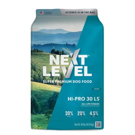 Next Level Super Premium Dog Food – HI-PRO 30 LS™ – Dry Kibble for Dogs for All Life Stages All Breeds – 30% Protein, Gluten Free Grains - High Energy and Active Dogs & Puppies
