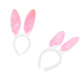 WOONEKY 4pcs Christmas Headband Plush Bunny Ear Hair Hoops Kids Decorative Headwear