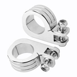 Aynaxcol 38mm Highway Bar Foot Pegs Highway Engine Crash Bar Guards Footrest Front Engine Guard Mounting P-Clamp Kit Replacement for Harley Replacement for Honda Replacement for India