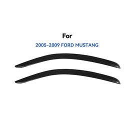 YQAUTEC Window Visors Rain Guards Shield for 2005-2009 Ford Mustang, Out-Channel Window Wind Deflectors Vent Shades for 05-09 Ford Mustang